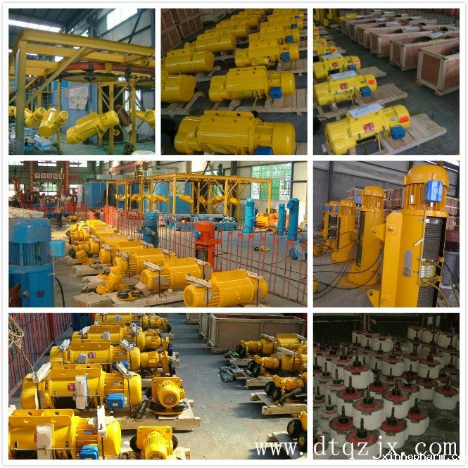 生产完成的MD1钢丝绳电动葫芦实拍图