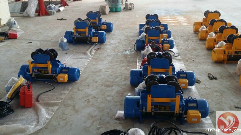 xinhepharm牌电动葫芦生产实拍